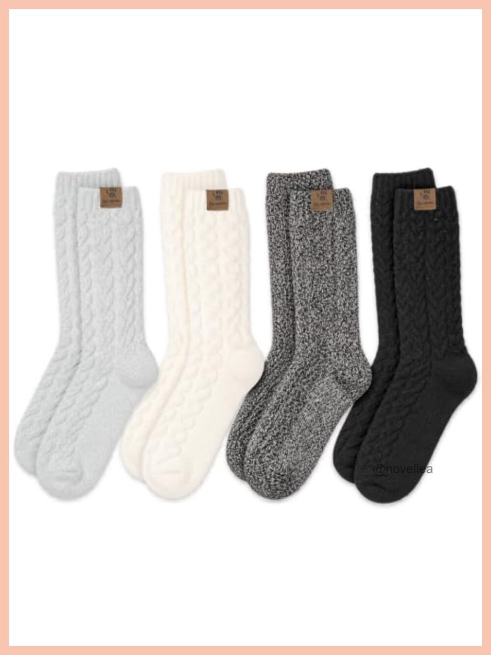 Super Soft Calf Boot Socks 4 Pair Polyester Spandex One Size Fits Most